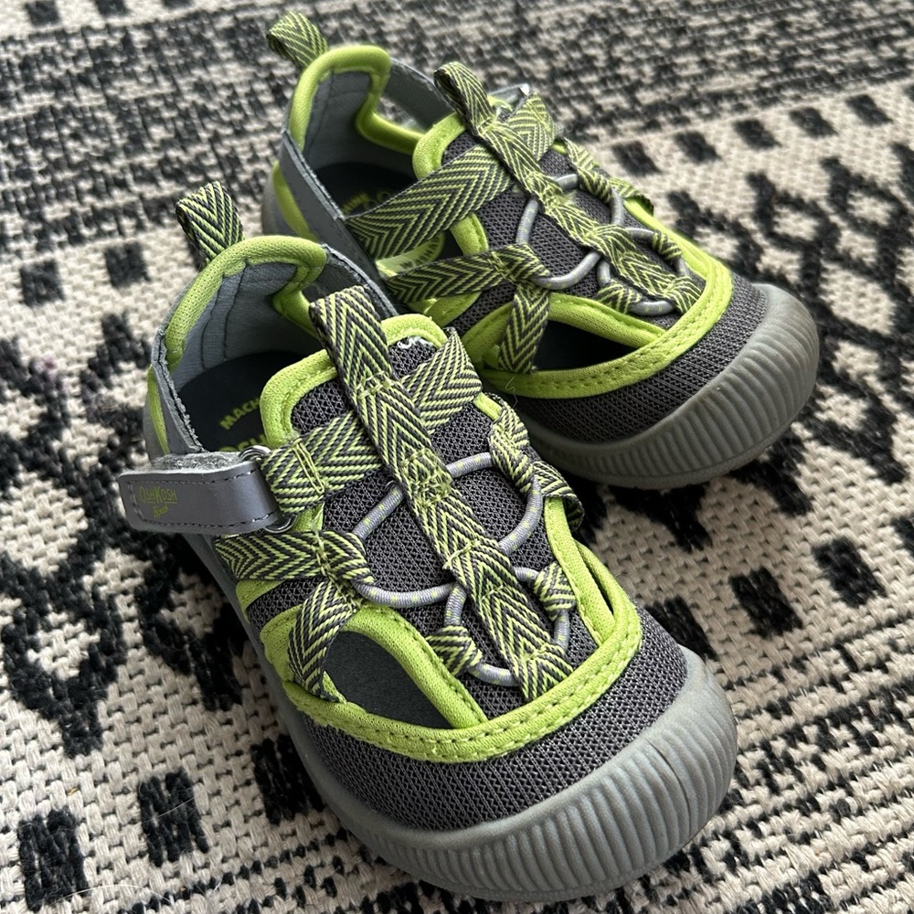 OshKosh Bgosh Green and Gray Play Sneakers/Sandals